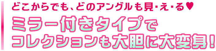 ミラー付きタイプでコレクションも大胆に大変身！