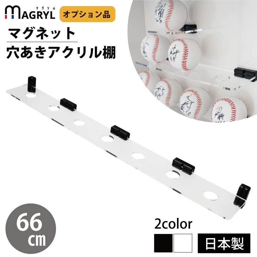 ﾏｸﾞﾘﾙ 深型穴あきｱｸﾘﾙ棚 660mm マグネット棚 CUBE BOXα