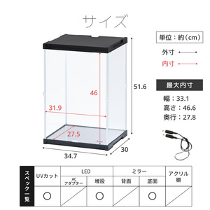 �y LED���ݗp ��ʃ~���[ �z �t�B�M���A�P�[�X uv�J�b�g �R���N�V�����P�[�X �ςݏd�� �A�N���� �N���A �f�B�X�v���C ���� ���[ �{�b�N�X �l�`�P�[�X �V���[�P�[�X �W���P�[�X ��� ������