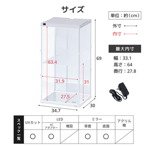 �y LED �w�� ��ʃ~���[ �z �t�B�M���A�P�[�X uv�J�b�g �R���N�V�����P�[�X �ςݏd�� �I �A�N���� �N���A �f�B�X�v���C ���� ���[ �{�b�N�X �l�`�P�[�X �V���[�P�[�X �W���P�[�X ��� ������